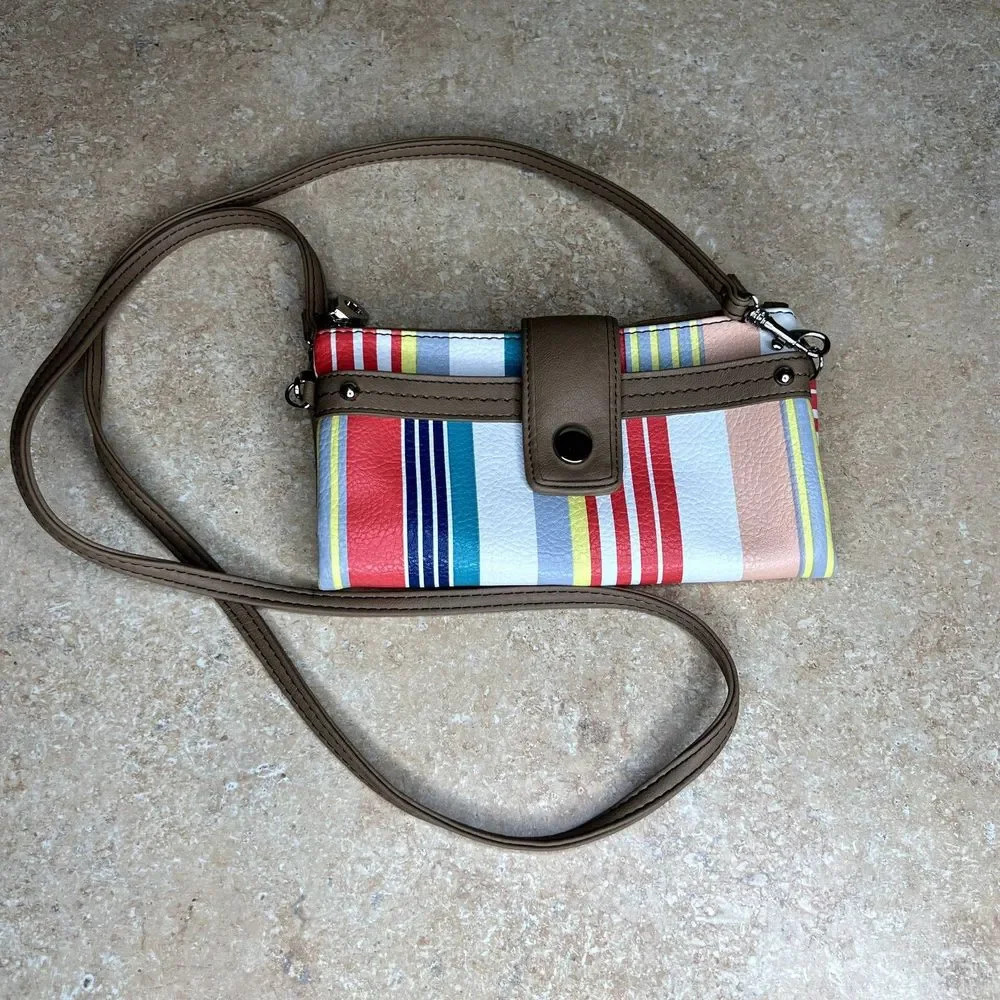 Crossbody Striped Multicolor Wallet - Picture 14 of 14